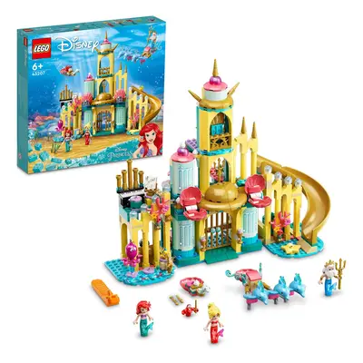 LEGO Disney Ariel's Underwater Palace Building Set Princess Castle Toy with Mini Mermaid Doll an