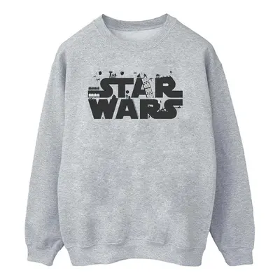 (S, Heather Grey) Star Wars Womens/Ladies Minimalist Logo Sweatshirt