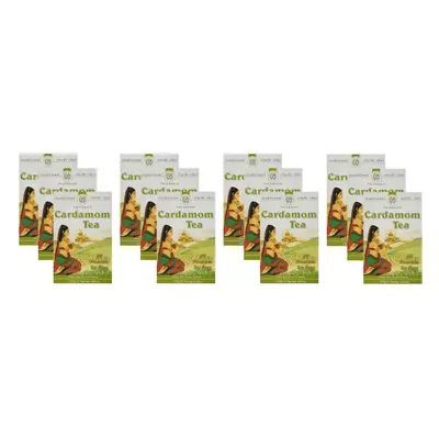 (Pack of 12) Palanquin Cardamom Tea Tea Bag, Tea bags, Delicate Mixture of Blended Tea, Organic 