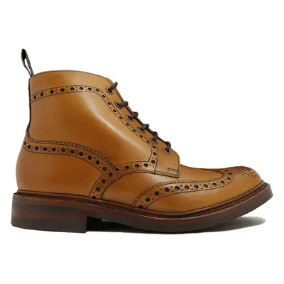 (9 (Adults')) Bedale Tan Burnished Calf Leather Mens Derby Boots