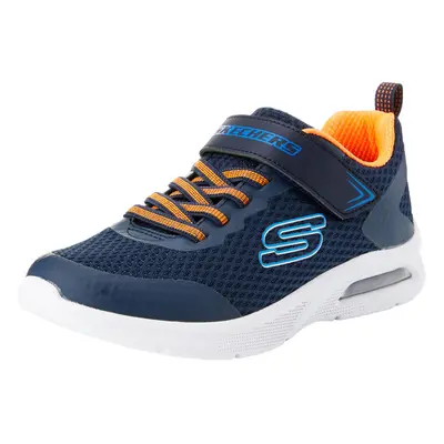 Skechers Boy's Microspec Max Sneaker Navy/Orange Little Kid