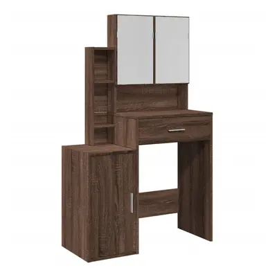 (brown oak) vidaXL Dressing Table with Cabinet Cosmetic Table Vanity Desk Makeup Table