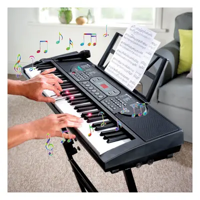 61-Key Portable Electronic Keyboard with Follow-the-Light Keyboard