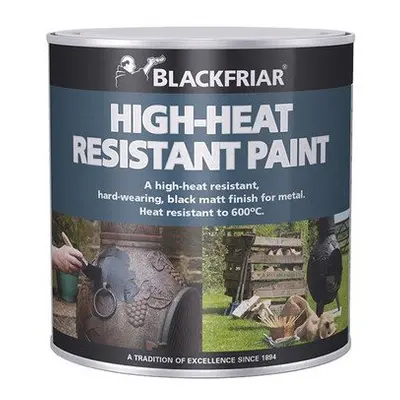 Blackfriar BF0520004E1 Heat Resistant Paint Black 500ml