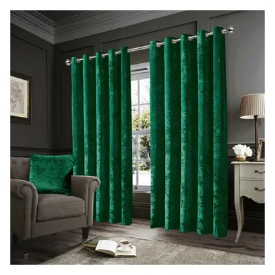 (Green, 90" x 90" (228cm x 228cm)) Velvet Curtain Eyelet Ring Top Luxury Drapes Interior Decor C