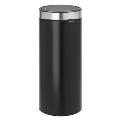 Brabantia Gal Kitchen Touch Trash Can New (Matt Black/Matt Steel) Removable Lid Soft-Touch Open 