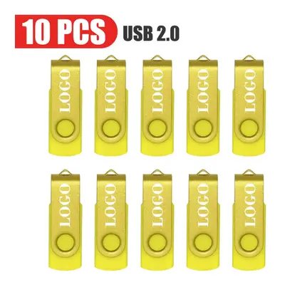 (128GB x10pcs, Yellow USB 2.0) 10PCS/lot Colour USB 2.0 USB Flash Drive 8GB 16GB 32GB 64GB USB S