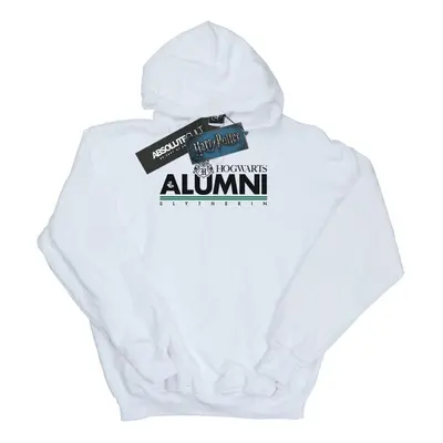 (M, White) Harry Potter Mens Hogwarts Alumni Slytherin Hoodie