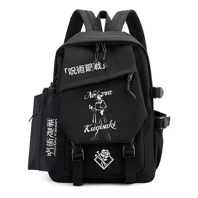 (1) Jujutsu Kaisen Large Capacity School Student Schoolbag Backpack Withe Pencil Case Gift