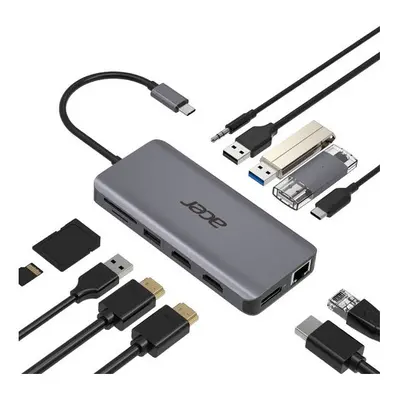 Acer HP.DSCAB.009 notebook dock/port replicator Wired USB 3.2 Gen (3.1 Gen 1) Type-C Silver