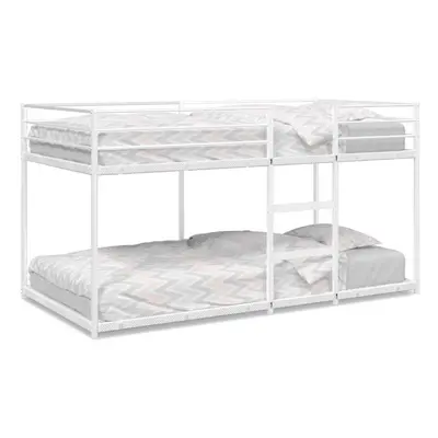 (75 x cm) vidaXL Bunk Bed without Mattress Bed Frame Loft Bed Home Bedstead White Steel