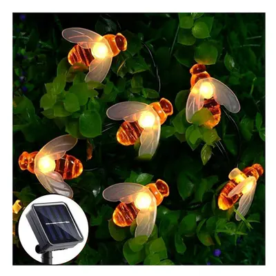 (Solar Modes - 9.5 Meters Lights) Solar Garden Lights, Honey Bee Fairy String Lights Waterproof 