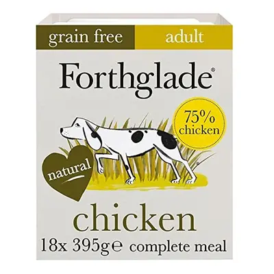 Forthglade Complete Natural Wet Dog Food - Grain Free Chicken with vegetables (18 x 395g) Trays 