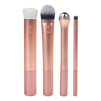 Real Techniques Prep and Prime Makeup Brush Set Ideal for Exfoliating & Applying Primers Moistur