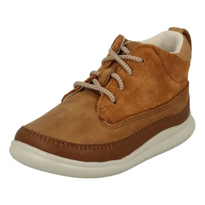 (UK Infant, Tan (Brown)) Boys Clarks Casual Ankle Boots Cloud Air - F Fit