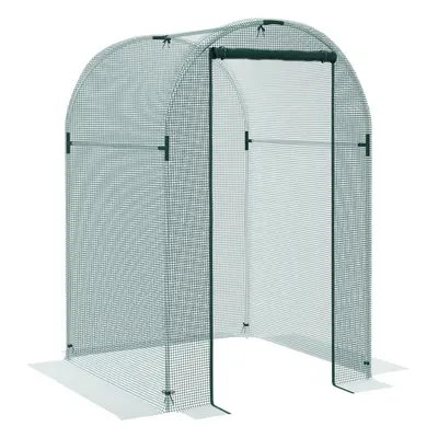 Outsunny Fruit Cage, Plant Protection Tent, 1.2 x 1.2 x 1.9m, Green