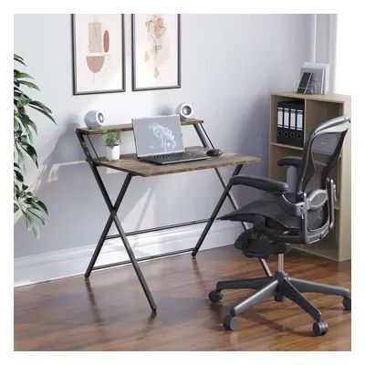 (Dark Wood) Brooklyn Foldable Home Office Computer Desk