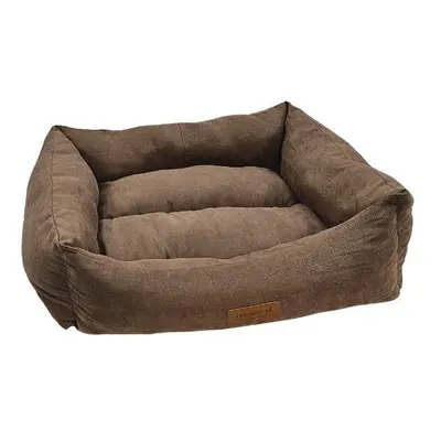 (Medium - x 60cm, Oatmeal) HugglePets Luxury Dog Lounger Bed