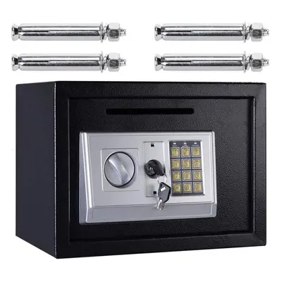 16L Digital Safe Box (Black) Large Capacity Safety Electronic Security Steel Money Cash Home Off