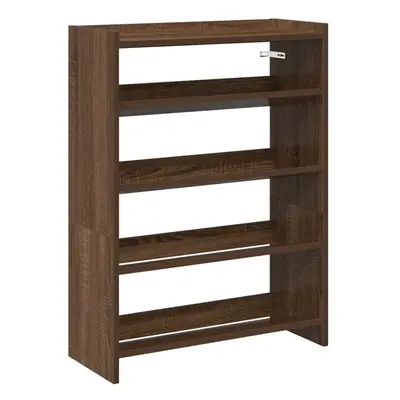 (brown oak, cm/ cm) vidaXL Shoe Rack Shoe Cabinet Shoe Storage Shelf Hall Cupboard Engineered Wo