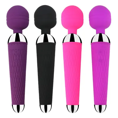 (Black) 10-SPEED Rechargeable Vibrator Dildo Magic WAND Clit Stimulator AV Big Sex Toy