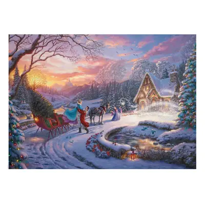 Ceaco - Thomas Kinkade - Disney - Holiday - Cinderella Bringing Home T