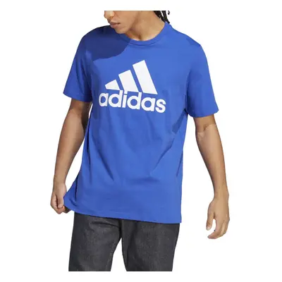 adidas Men's Essentials Single Jersey Big Logo T-Shirt Semi Lucid Blu