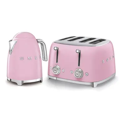 Smeg 50s Style Retro Range Breakfast Set, 1.7L 3000W Kettle and Multi-Functional Control 4-Slice