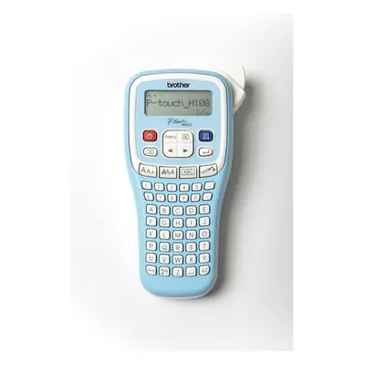 PTH100LBXG1 Label Printer | P-Touch Labeller | ABC Keyboard | Handheld | Light Blue