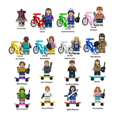 (D) 8PCS Stranger Things Minifigures Toys Fit Lego