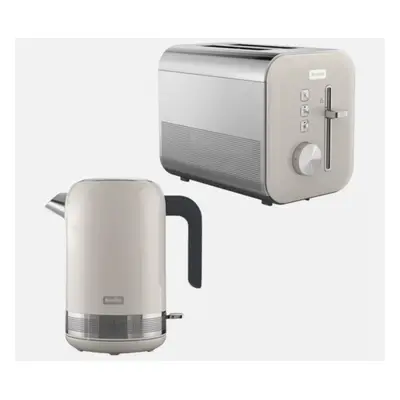 Breville High Gloss Kettle & Slice Toaster Kitchen Set (Cream)