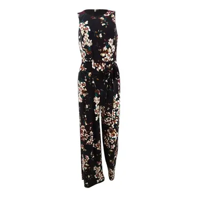 Tommy Hilfiger Women's Floral Jersey Jumpsuit (4 Black Multi)