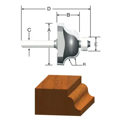 ROUTER BIT 14R OGEE Pack of