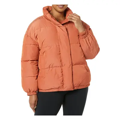 Amazon Essentials Women's Relaxed-Fit Mock-Neck Short Puffer Jacket (A