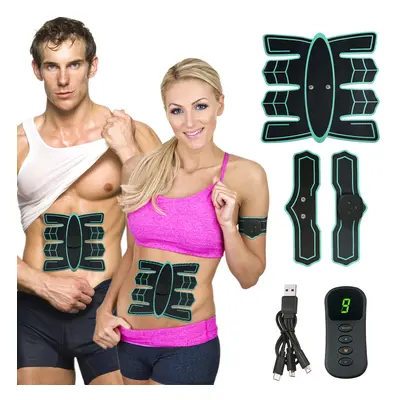 Slimming Electric Muscle Stimulation, EMS Abdominal Muscle Trainer Electric USB Charging Trainer