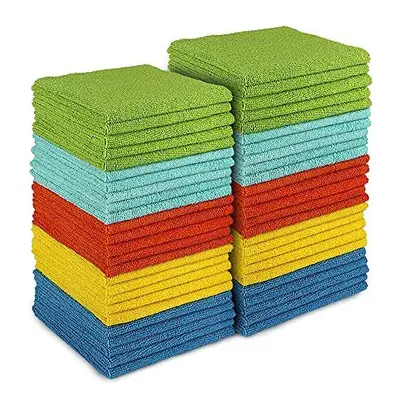 AIDEA Microfibre Cloth Pack of 50, Multifunctional Reusable Cleaning Cloths, Lint Free Streak Fr