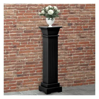 vidaXL Classic Square Pillar Plant Stand Black MDF Plant Rack Display Shelf