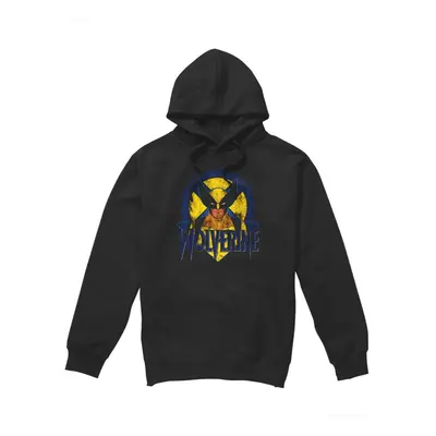 (XXL, Black) Marvel Mens X-Men Wolverine Retro Hoodie