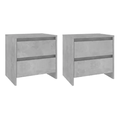 (concrete grey, 2) vidaXL 1/2x Bedside Cabinet Chipboard Home Side End Accent Table Multi Colour