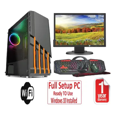 Fast Gaming PC Complete Set Core i5 16GB RAM 1TB GT730 Monitor WiFi