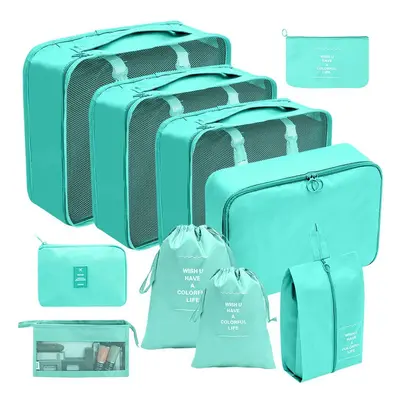 (Makeup digital piece set in bright blue, suit) Hot Selling Amazon Waterproof Travel Storage Bag