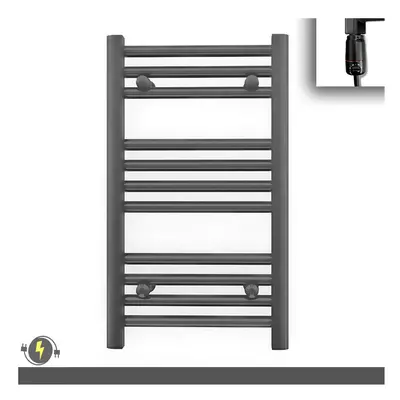 (500 x (BTU: 984), With GT Thermostatic Element) 500mm Wide Anthracite Grey Electric Towel Rail 