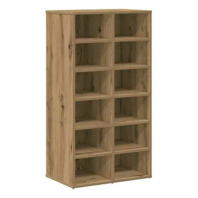 (artisan oak) vidaXL Shoe Rack Entryway Shoe Shelf Cabinet Shoe Cupboard Engineered Wood