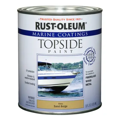 RustOleum Marine Coatings Topside Paint Quart Sand Beige Fl Oz Pack of