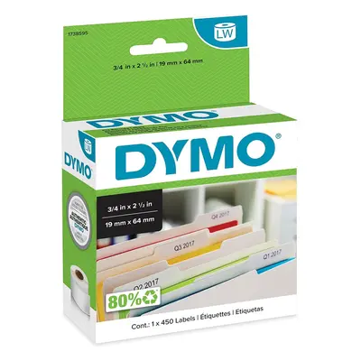 Wholesale CASE of - Dymo File Document Management Labels-Management File Labels 3/4""x2-1/2"" 45