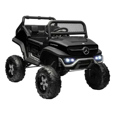 HOMCOM 12V Licensed Mercedes-Benz Unimog, Kids Electric Ride on Car - Black