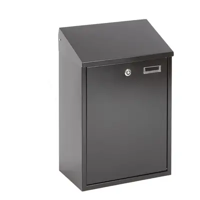 Sleek Steel Locking Wall Mounted Mailbox with Keys