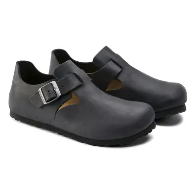 (Black, 10.5 (Adults')) Birkenstock London Leather Women's Black Shoes