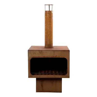 RedFire Fireplace Heater Stove with Chimney/Grid Jersey Steel Rust