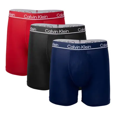 Calvin Klein Men`s Microfiber Stretch Boxer Briefs Pack (X-Large Bl